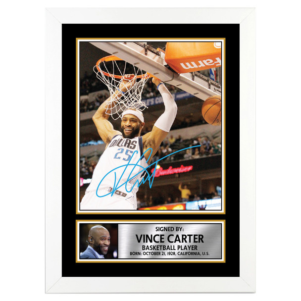 Vince Carter M129 - Basketball Player - Autographed Poster Print Photo Signature GIFT