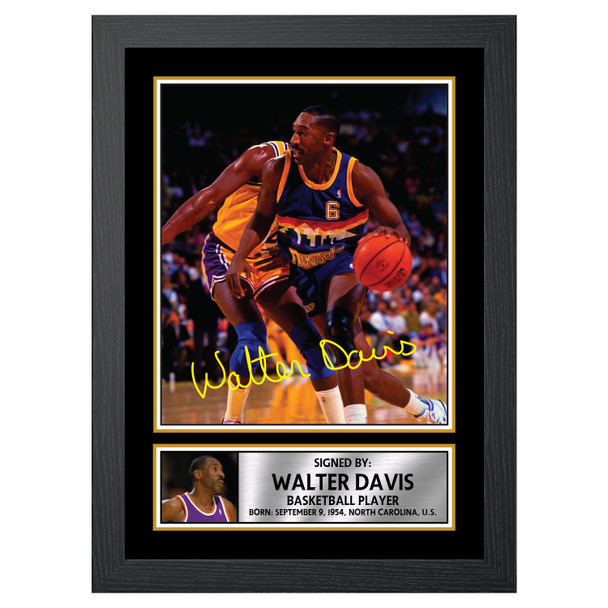 Walter Davis M136 - Basketball Player - Autographed Poster Print Photo Signature GIFT