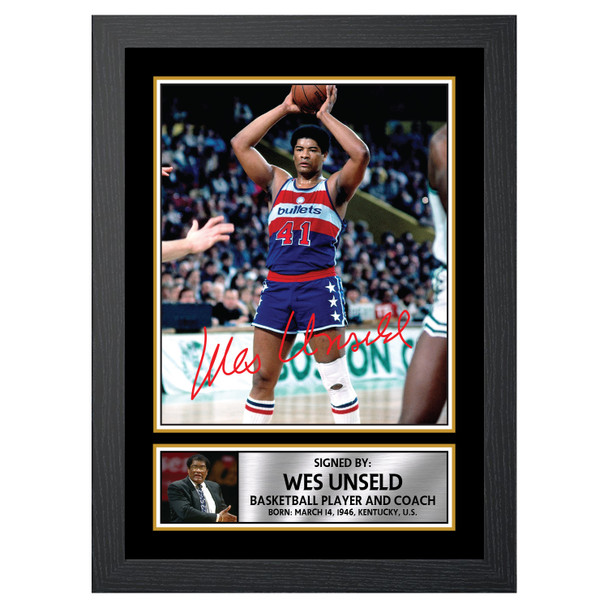 Wes Unseld M138 - Basketball Player - Autographed Poster Print Photo Signature GIFT