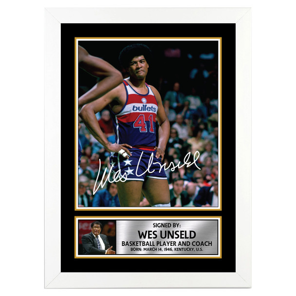 Wes Unseld M139 - Basketball Player - Autographed Poster Print Photo Signature GIFT