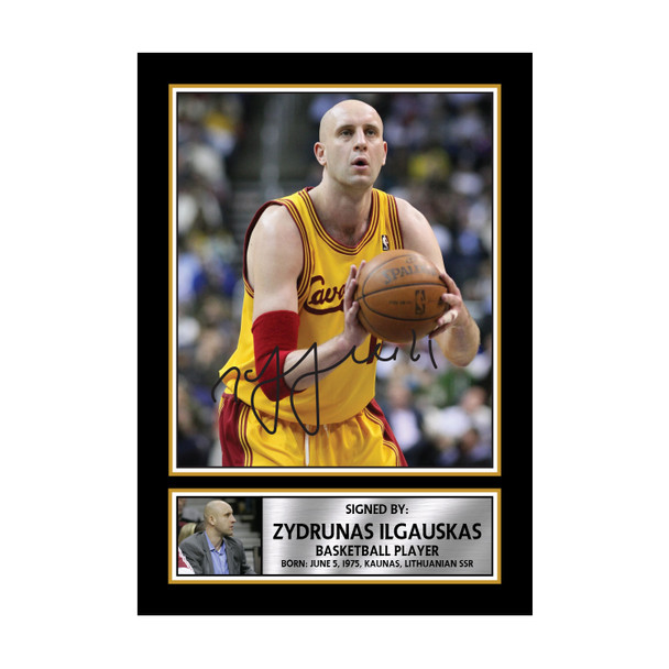 Zydrunas Ilgauskas M149 - Basketball Player - Autographed Poster Print Photo Signature GIFT
