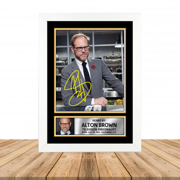Alton Brown M802 - Television - Autographed Poster Print Photo Signature GIFT