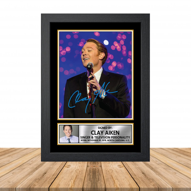 Clay Aiken M827 - Television - Autographed Poster Print Photo Signature GIFT