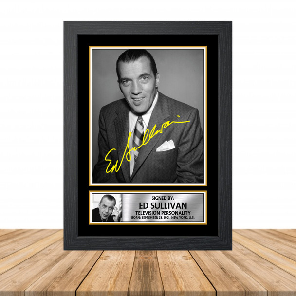 Ed Sullivan M839 - Television - Autographed Poster Print Photo Signature GIFT