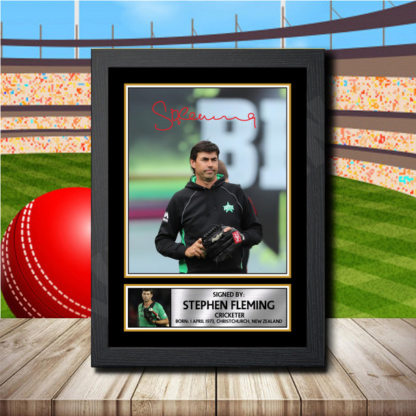 Stephen Fleming 2 - Signed Autographed Cricket Star Print