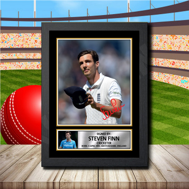 Steve Finn 2 - Signed Autographed Cricket Star Print