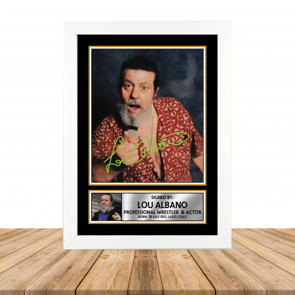 Lou Albano M876 - Television - Autographed Poster Print Photo Signature GIFT