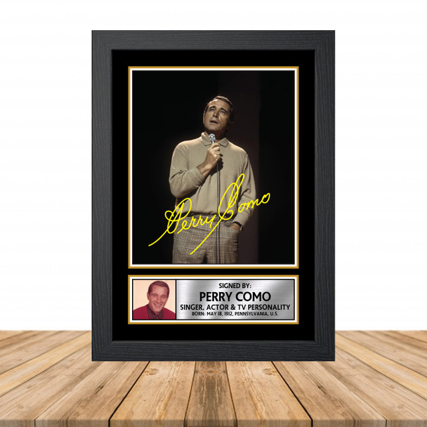 Perry Como M899 - Television - Autographed Poster Print Photo Signature GIFT