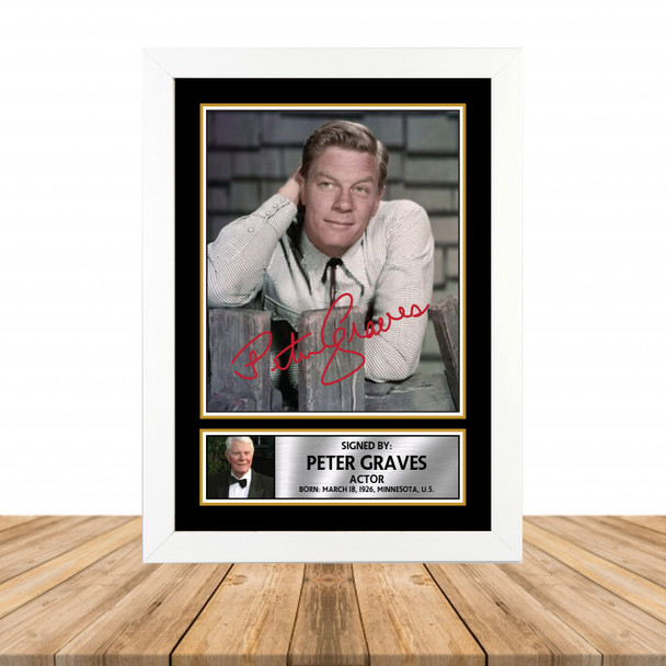 Peter Graves M902 - Television - Autographed Poster Print Photo Signature GIFT
