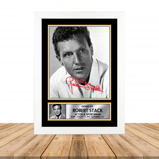 Robert Stack M918 - Television - Autographed Poster Print Photo Signature GIFT