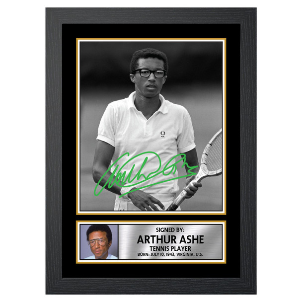 Arthur Ashe M541 - Tennis Player - Autographed Poster Print Photo Signature GIFT