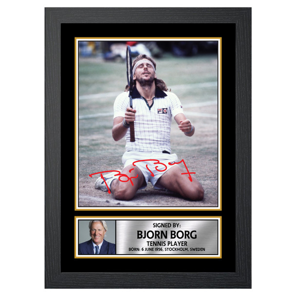 Bjrn Borg M545 - Tennis Player - Autographed Poster Print Photo Signature GIFT