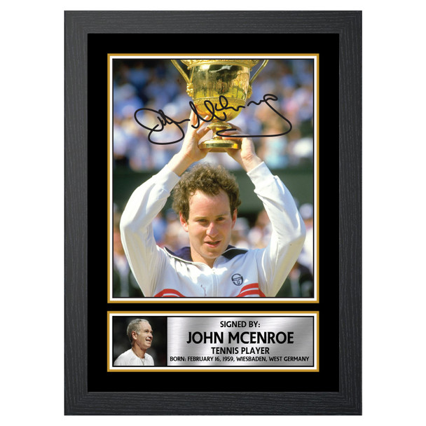 John McEnroe M577 Tennis Player Autographed Poster Print Photo Signature Gift