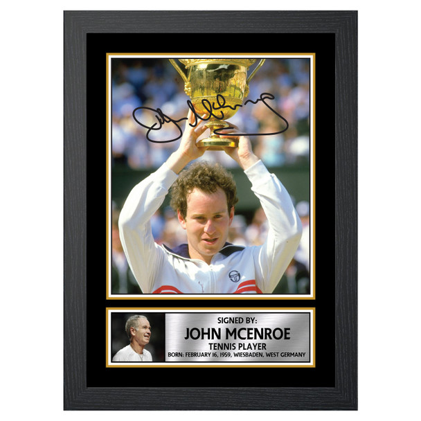 John McEnroe M577 - Tennis Player - Autographed Poster Print Photo Signature GIFT