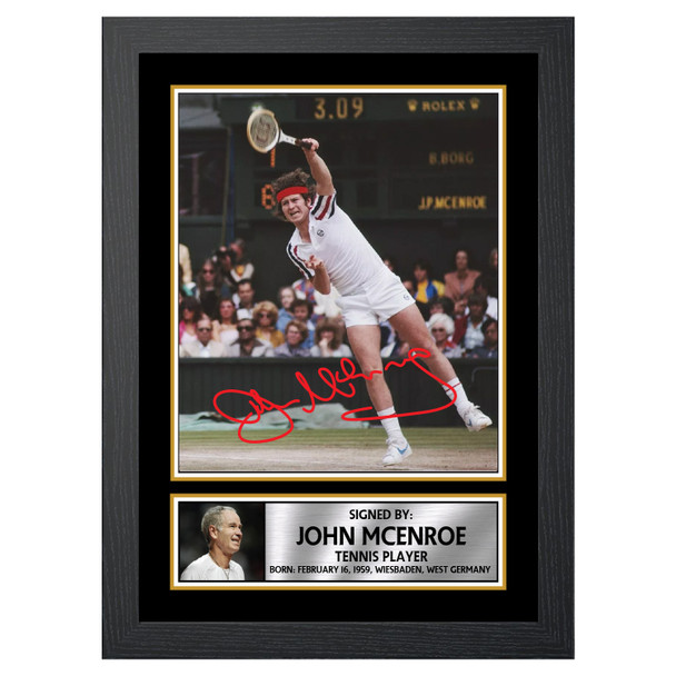 John McEnroe M578 - Tennis Player - Autographed Poster Print Photo Signature GIFT