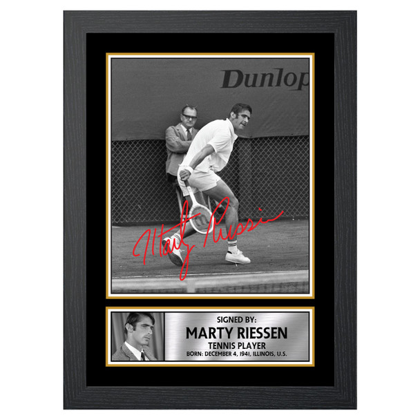 Marty Riessen M609 - Tennis Player - Autographed Poster Print Photo Signature GIFT