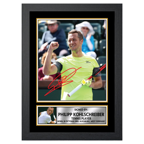 Philipp Kohlschreiber M626 - Tennis Player - Autographed Poster Print Photo Signature GIFT