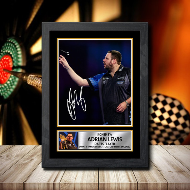 Adrian Lewis - Signed Autographed Darts Star Print