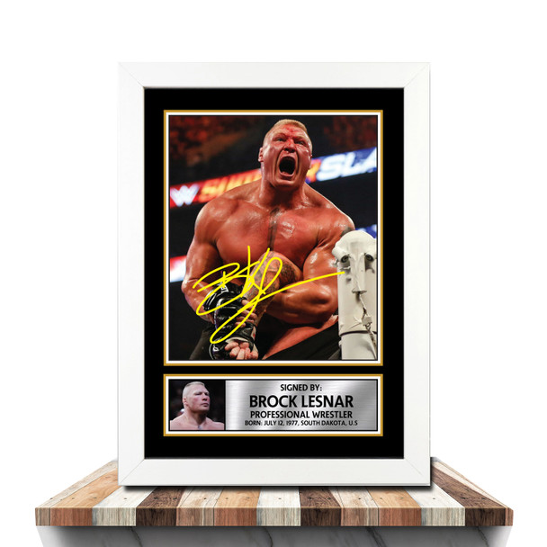 Brock Lesnar M965 - Wrestling - Autographed Poster Print Photo Signature GIFT