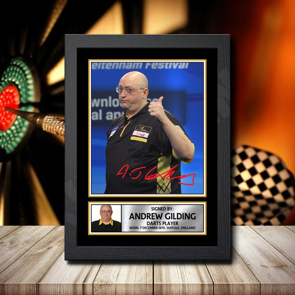 Andrew Gilding - Signed Autographed Darts Star Print