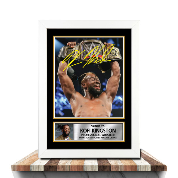 Kofi Kingston M1029 - Wrestling - Autographed Poster Print Photo Signature GIFT