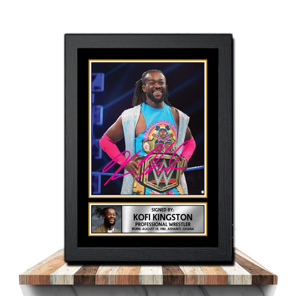 Kofi Kingston M1030 - Wrestling - Autographed Poster Print Photo Signature GIFT