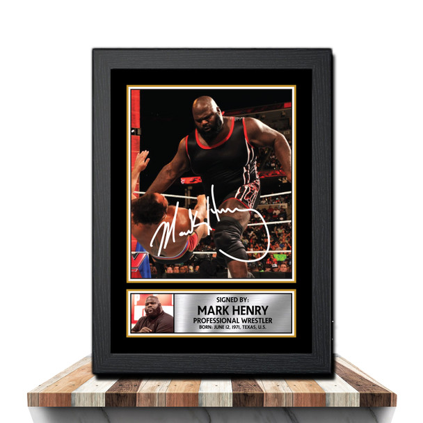 Mark Henry M1038 - Wrestling - Autographed Poster Print Photo Signature GIFT