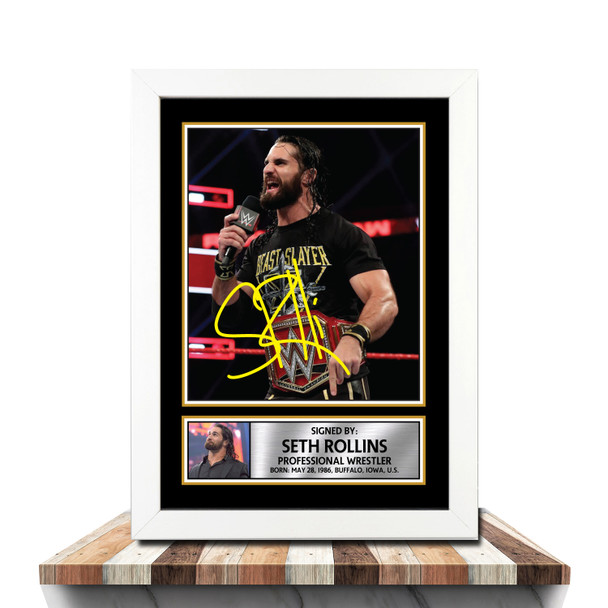 Seth Rollins M1069 - Wrestling - Autographed Poster Print Photo Signature GIFT