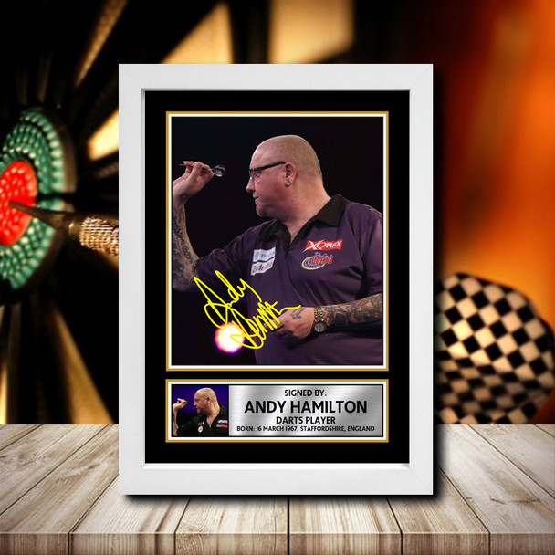 Andy Hamilton 2 - Signed Autographed Darts Star Print