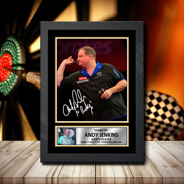 Andy Jenkins - Signed Autographed Darts Star Print