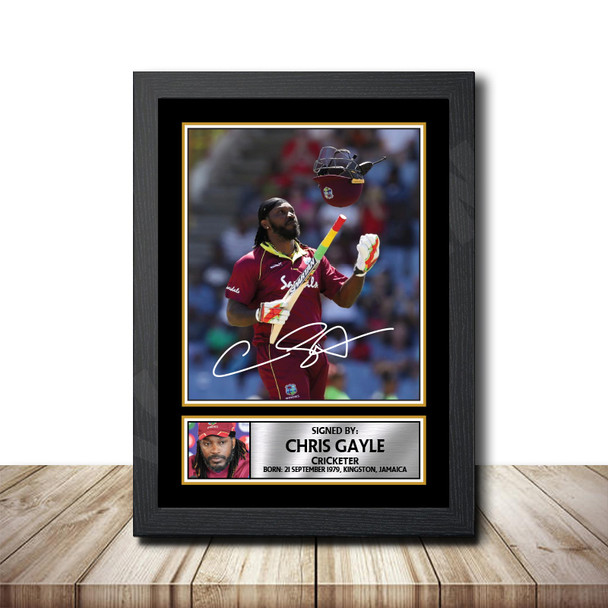Chris Gayle M1504 - Cricketer - Autographed Poster Print Photo Signature GIFT