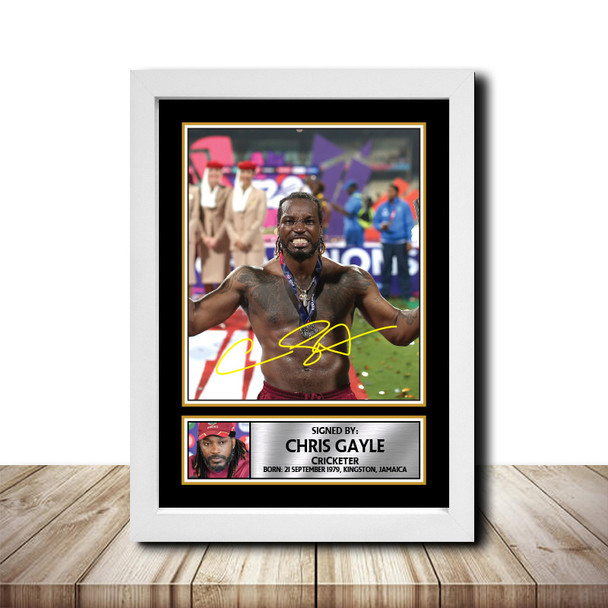 Chris Gayle M1505 - Cricketer - Autographed Poster Print Photo Signature GIFT