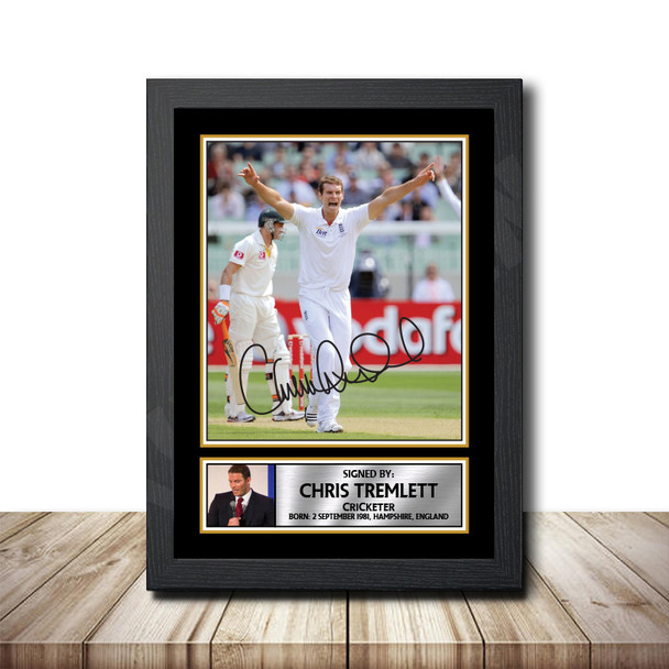 Chris Tremlett M1506 - Cricketer - Autographed Poster Print Photo Signature GIFT