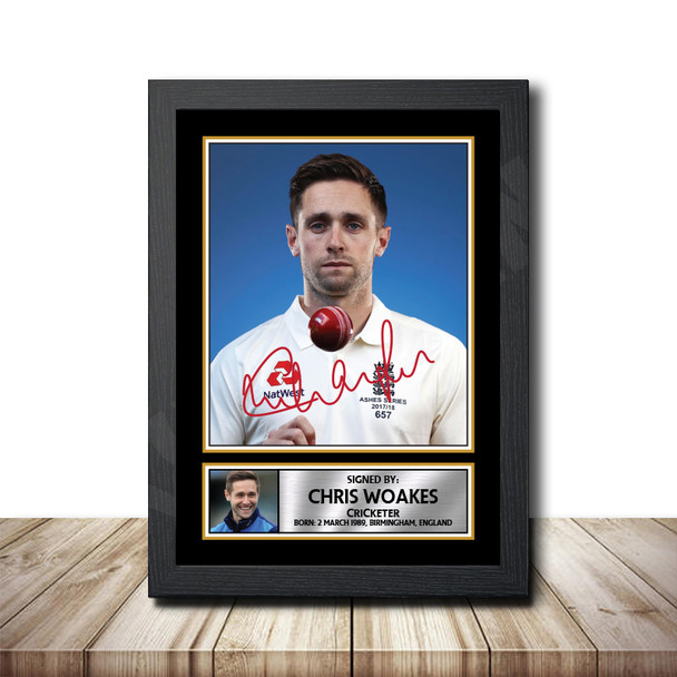 Chris Woakes M1508 - Cricketer - Autographed Poster Print Photo Signature GIFT
