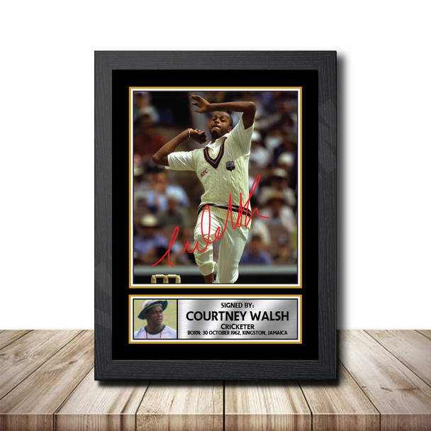 Courtney Walsh M1510 - Cricketer - Autographed Poster Print Photo Signature GIFT