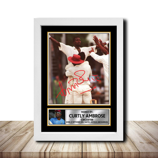 Curtly Ambrose M1515 - Cricketer - Autographed Poster Print Photo Signature GIFT
