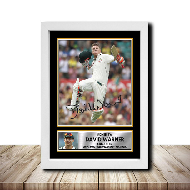 David Warner M1533 - Cricketer - Autographed Poster Print Photo Signature GIFT