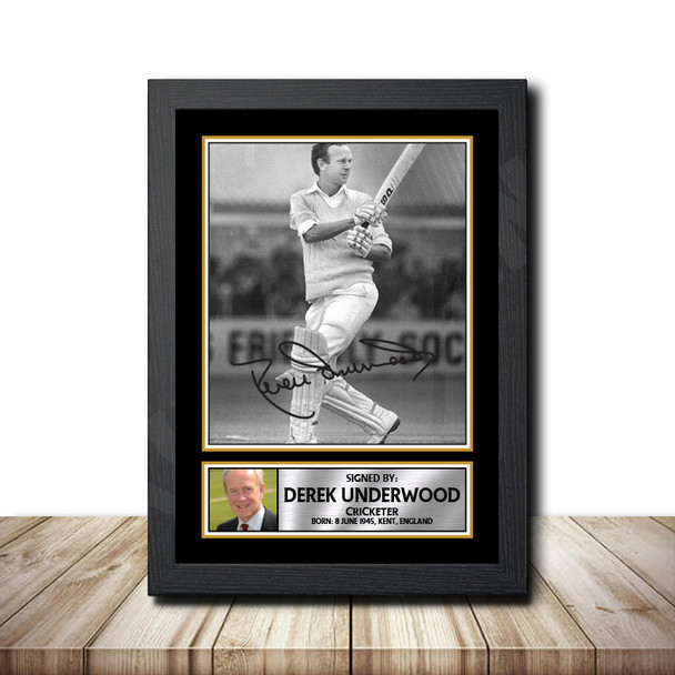 Derek Underwood M1538 - Cricketer - Autographed Poster Print Photo Signature GIFT
