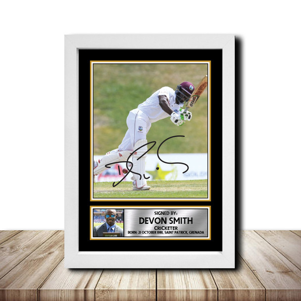 Devon Smith M1541 - Cricketer - Autographed Poster Print Photo Signature GIFT