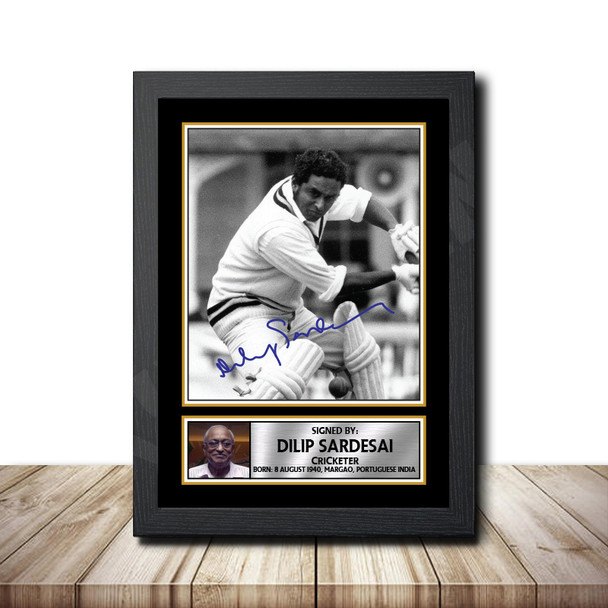 Dilip Sardesai M1542 - Cricketer - Autographed Poster Print Photo Signature GIFT