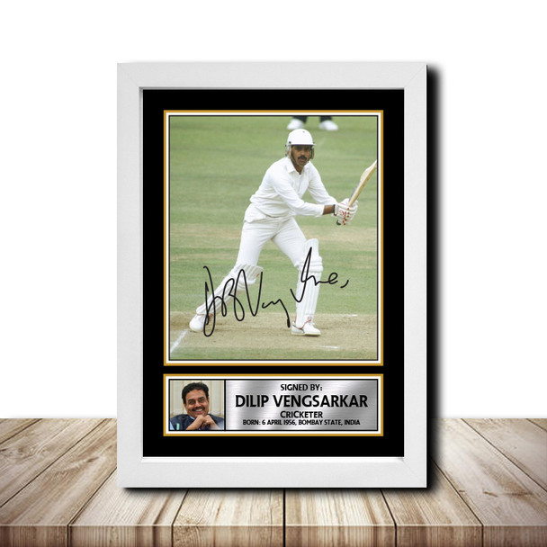 Dilip Vengsarkar M1543 - Cricketer - Autographed Poster Print Photo Signature GIFT