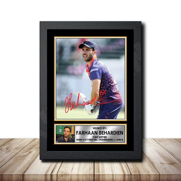 Farhaan Behardien M1562 - Cricketer - Autographed Poster Print Photo Signature GIFT