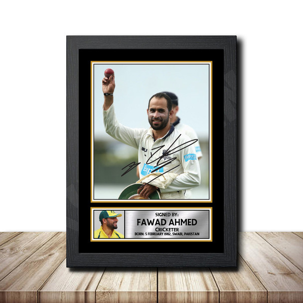 Fawad Ahmed M1566 - Cricketer - Autographed Poster Print Photo Signature GIFT