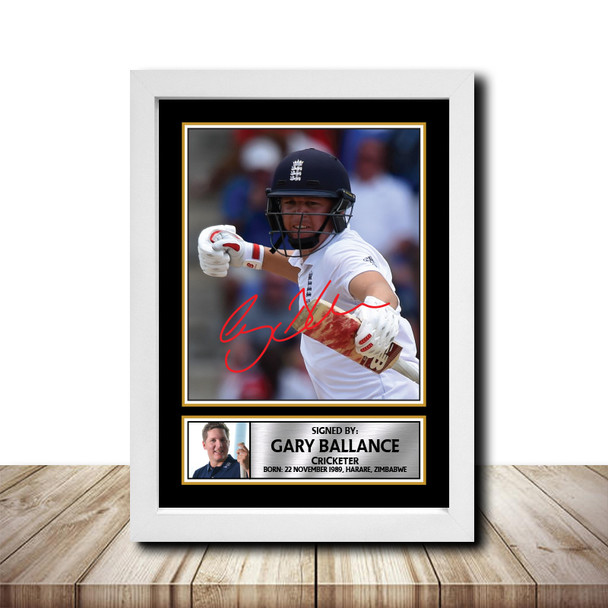 Gary Ballance M1573 - Cricketer - Autographed Poster Print Photo Signature GIFT