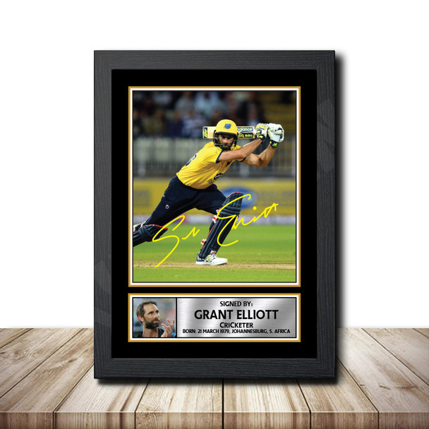 Grant Elliott M1588 - Cricketer - Autographed Poster Print Photo Signature GIFT