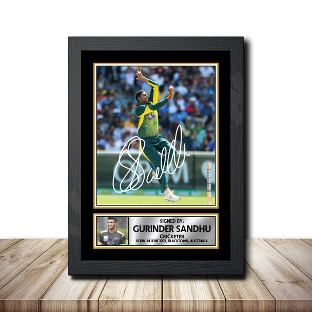 Gurinder Sandhu M1592 - Cricketer - Autographed Poster Print Photo Signature GIFT