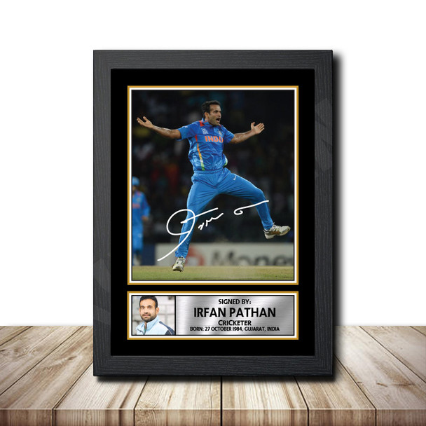 Irfan Khan Pathan M1608 - Cricketer - Autographed Poster Print Photo Signature GIFT