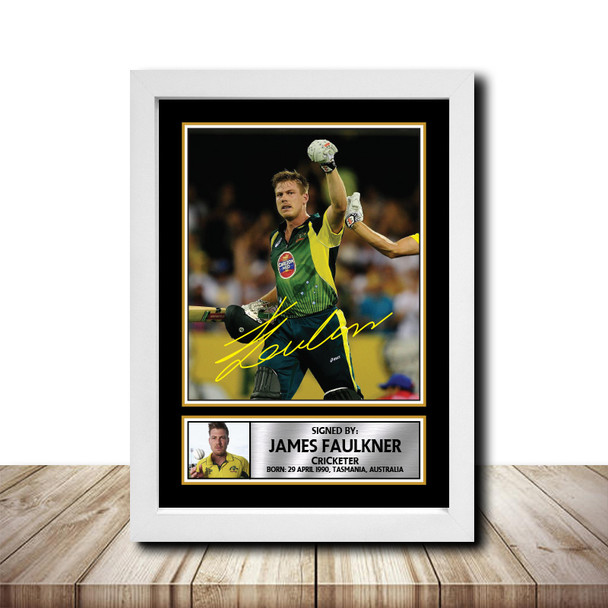James Faulkner M1619 - Cricketer - Autographed Poster Print Photo Signature GIFT