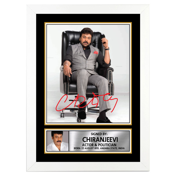 Chiranjeevi M308 - Bollywood - Autographed Poster Print Photo Signature GIFT