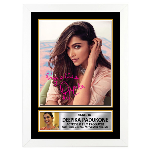 Deepika Padukone M310 - Bollywood - Autographed Poster Print Photo Signature GIFT